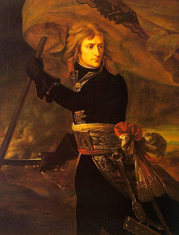 Baron Antoine-Jean Gros Bonaparte on the Arcole Bridge on 17 November 1796